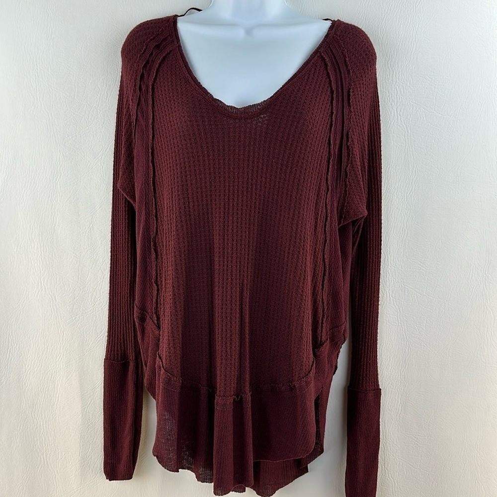 We The Free Long Sleeve Thermal Waffle Top, XS